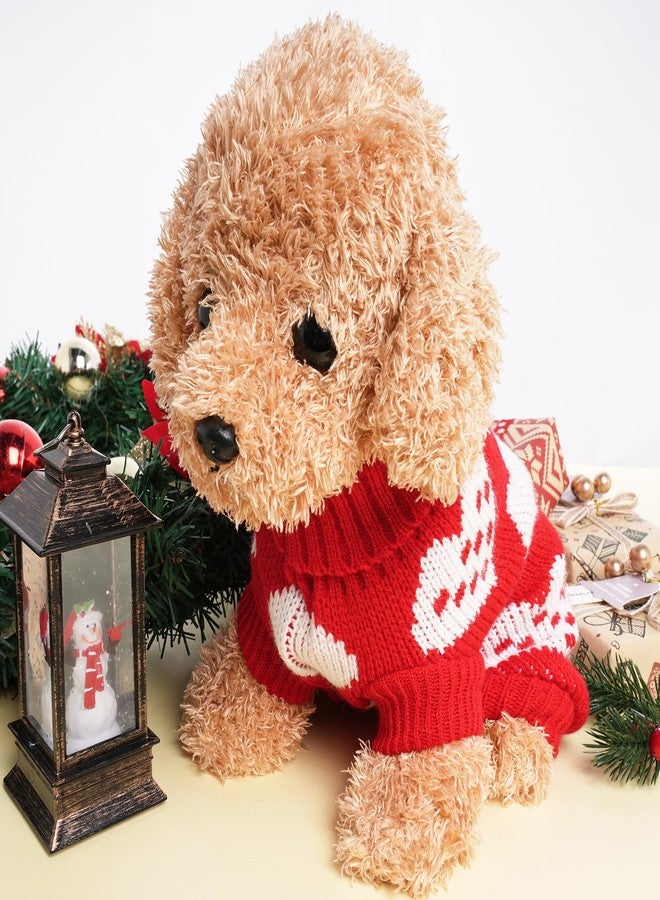 Tongcloud Dog Knitted Sweater Heart Puppy Sweater Christmas Valentine's Day Dog Sweaters Holiday Clothes or Dog Cat Pet Costume - Image 4